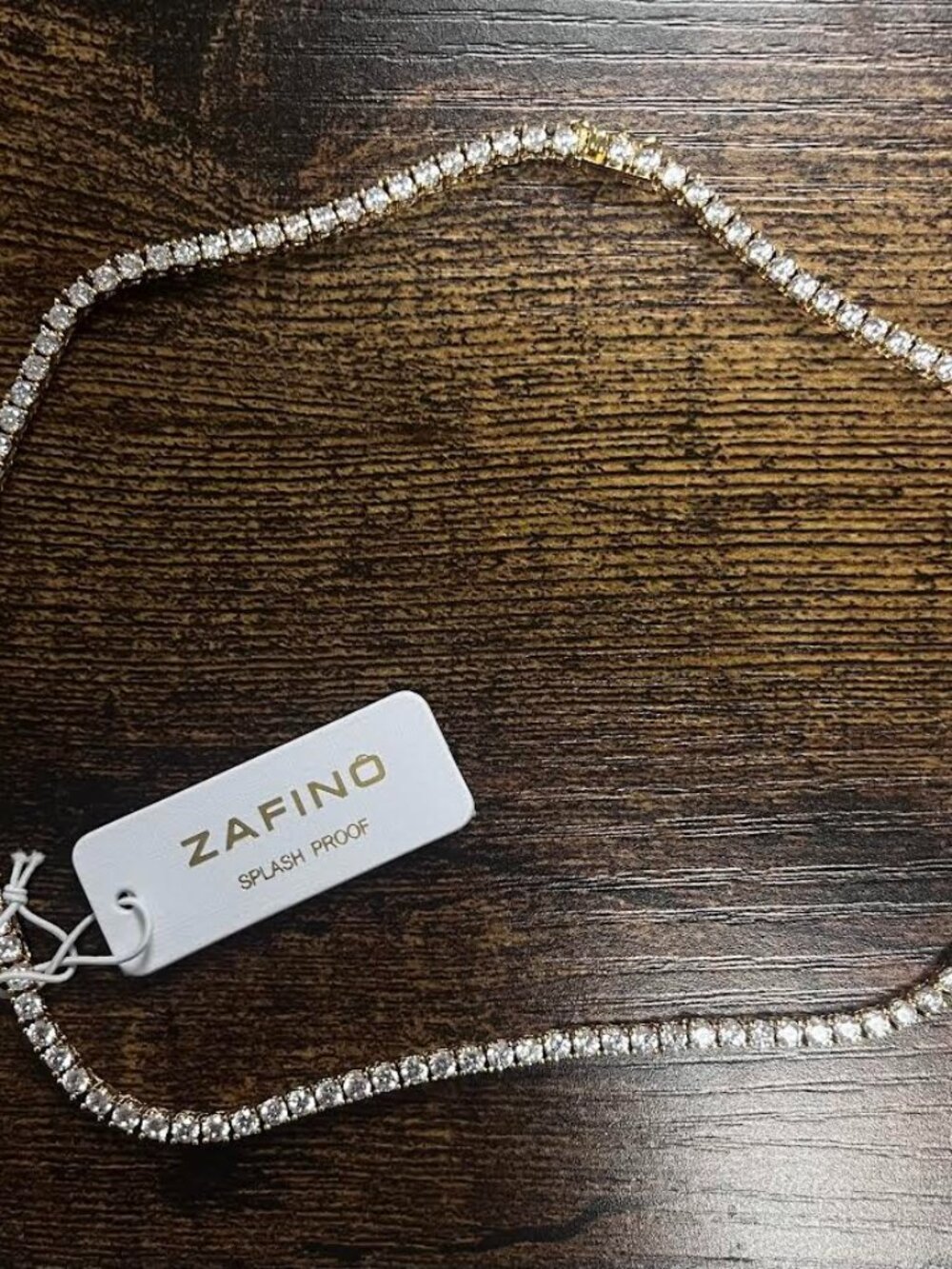 Zafino Dani Gold Tennis Necklace NWT